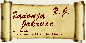 Radonja Joković vizit kartica